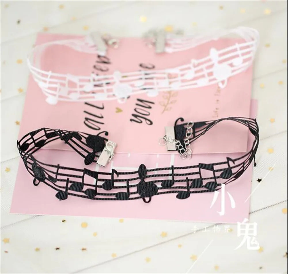 Music Note Choker Necklace