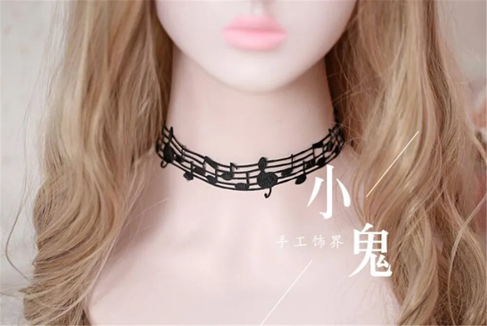 Music Note Choker Necklace