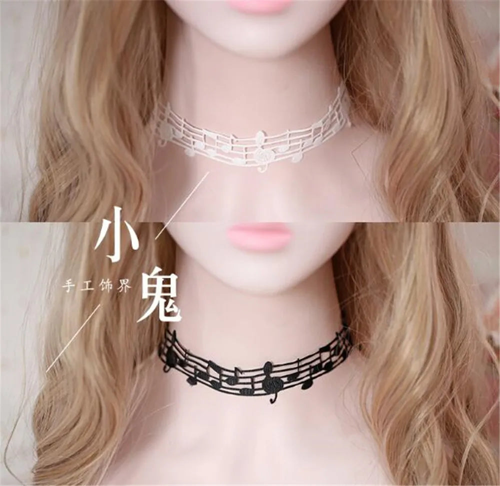 Music Note Choker Necklace